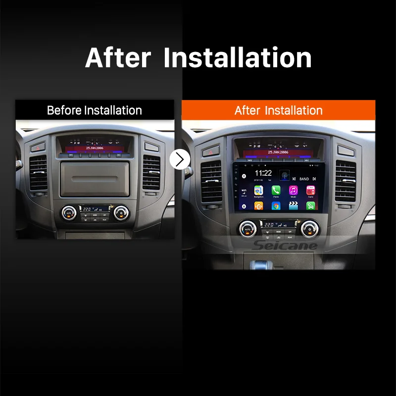 Clearance Seicane 9" HD 1024*600 Android 9.0 for 2006 2007 2008-2013 Mitsubishi Pajero V97/V93 Quad-Core Car Radio GPS Multimedia Player 5