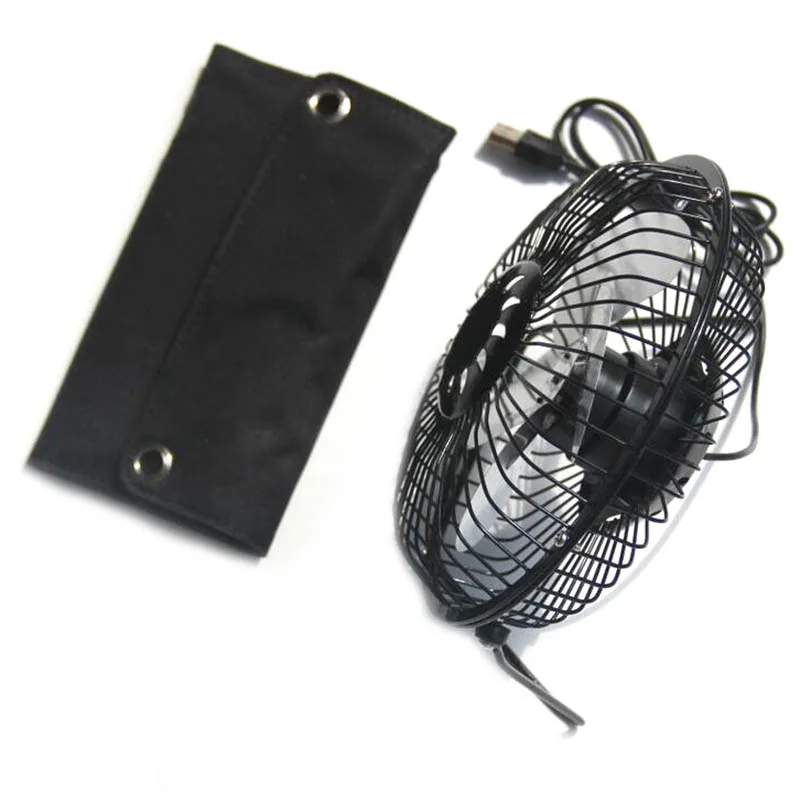 

Solar Panel Powered Fan 5W Mini Portable USB Fan Solar Power Folding Bag Phone Charger for Outdoor SMN88