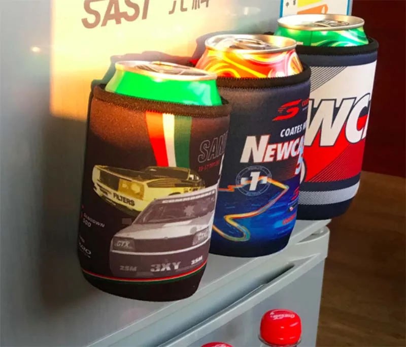 500 pcs 자석 neoprene 스텁 홀더 맥주 수 생일 파티 축하 동안 캔에 대 한 피크닉 쿨러 가방 웨딩 선물 comp