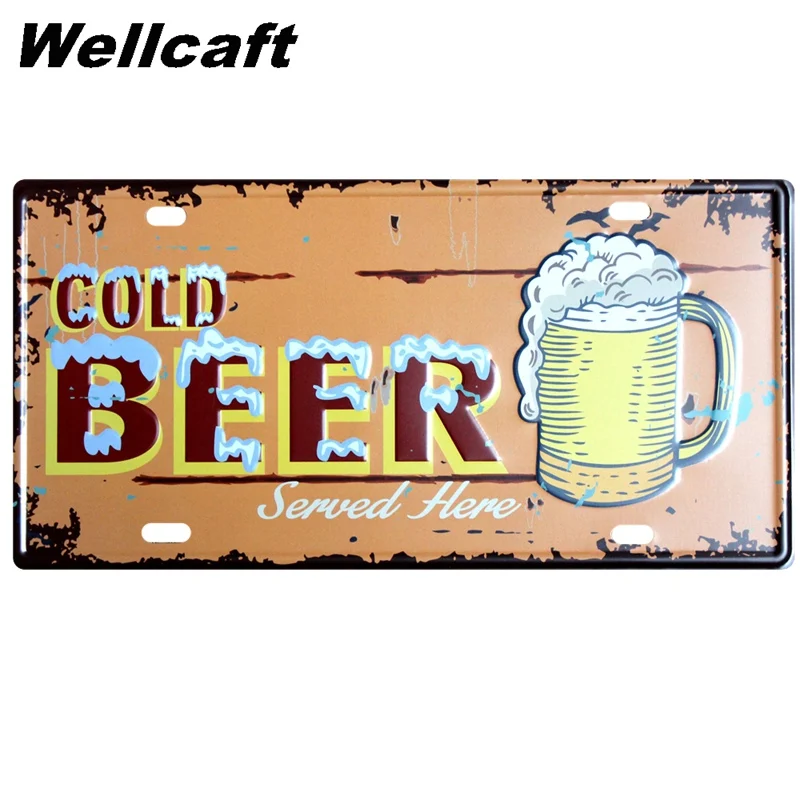 [WellCraft] пиво кофе гитара не курить номерные знаки Настенная Доска постер для декораций для кафе Добро пожаловать живопись HY-1709 - Цвет: D-133