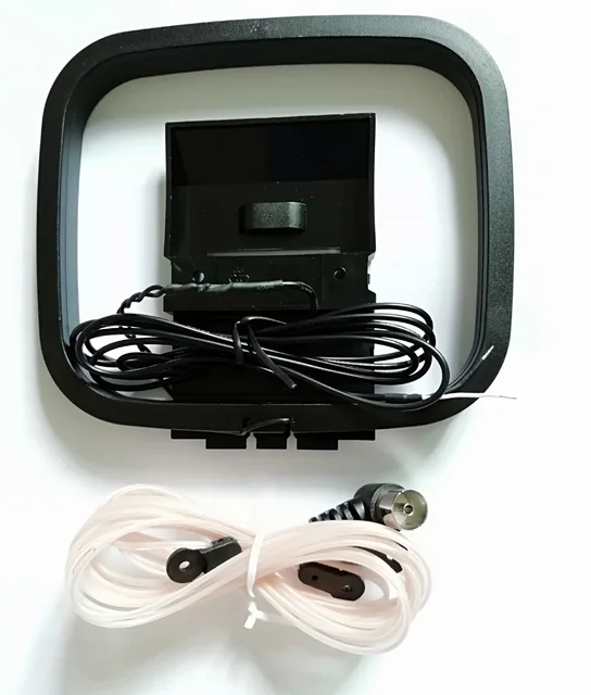 Indoor 75 Ohm FM Dipole T shape Female Pal Connector Antenna + AM Loop aerial for Yamaha Sony Stereo AV Receiver Systems