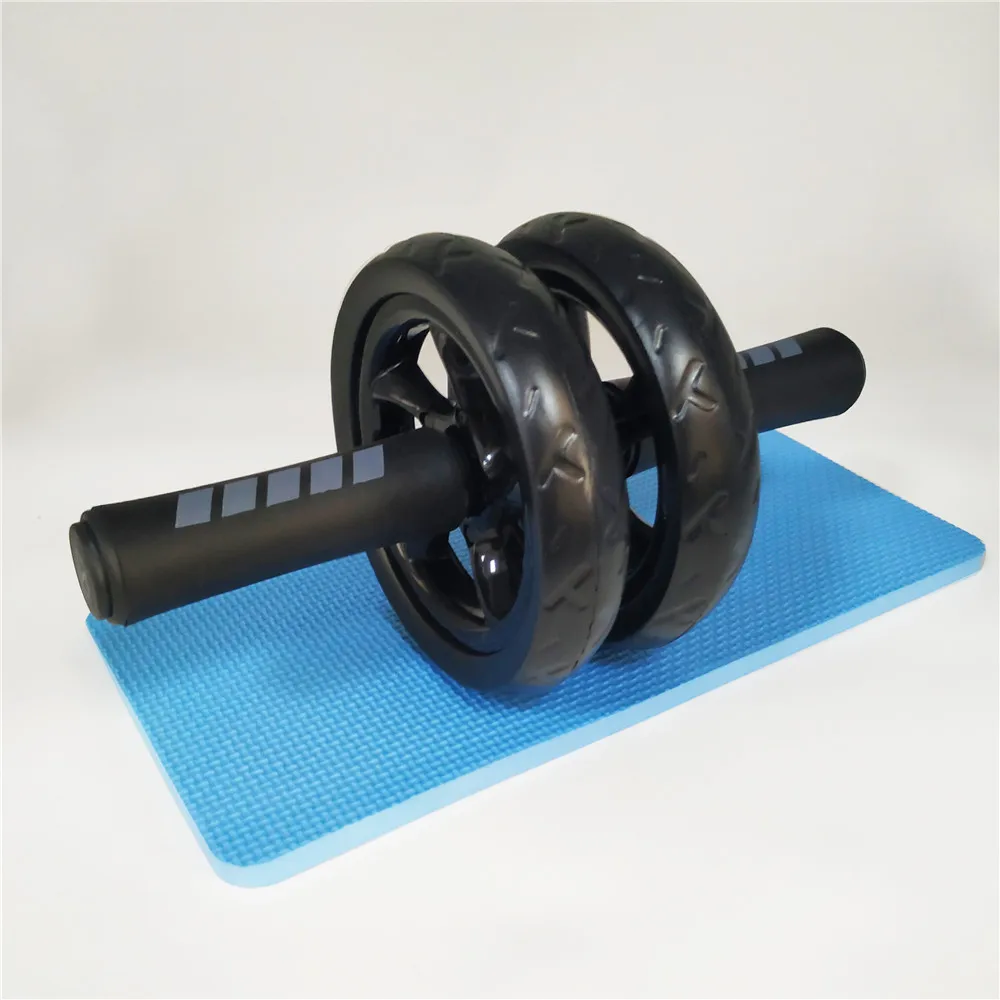 Новое Keep Fit колеса без шума двойное колесо Ab ролик с ковриком для упражнений фитнес-оборудование для мужчин и женщин тренажерный зал A