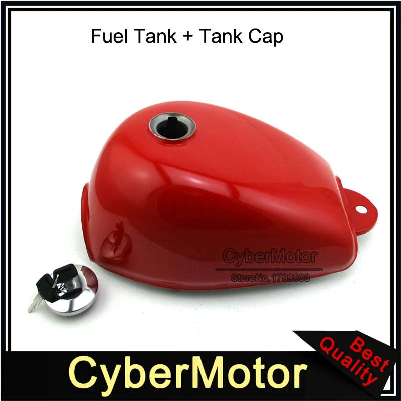 Red Gas Fuel Tank & Lock Cap Cover For Honda Mini Trail Monkey Bike Z50