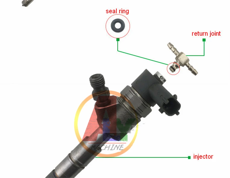 Common rail дизельный топливный инжектор масло возвратный шарнир уплотнительное кольцо прокладка для BOSCCHH 110, common rail ремонтные комплекты