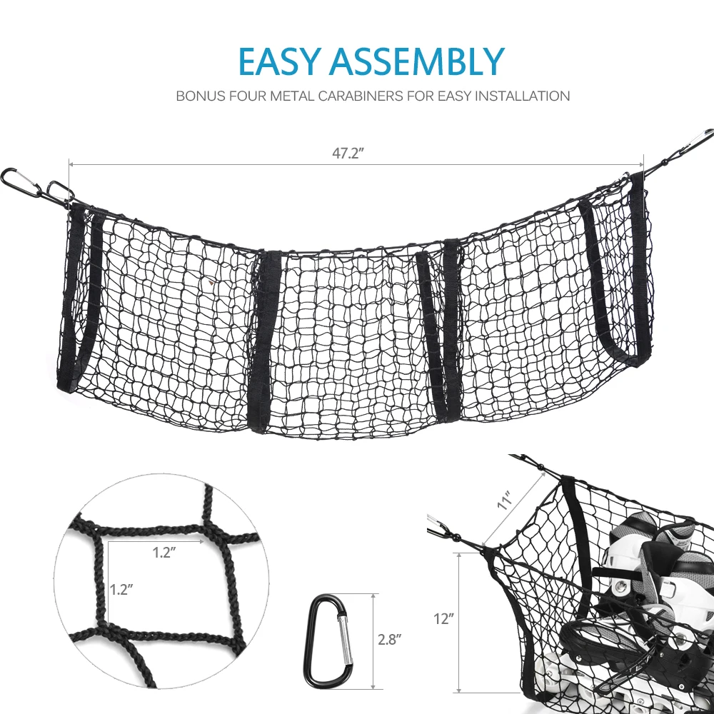 MICTUNING Cargo Organizer Storage Net4