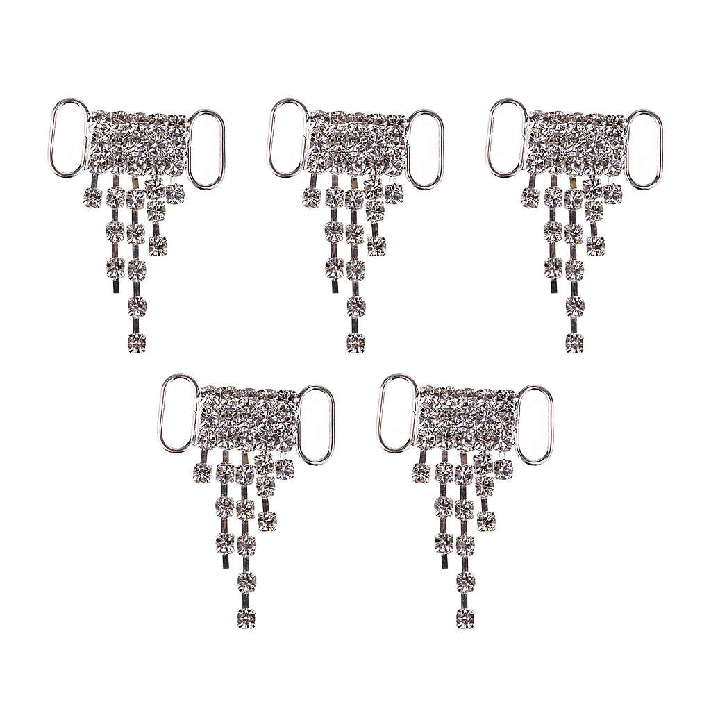 5 Pieces Tassels Crystal Rhinestone Bikini Connector Garment Decoration Chain