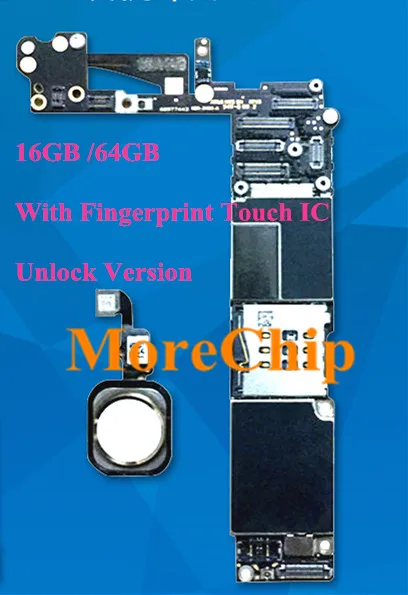 

For iPhone 6 6G Free iCloud Unlocked Motherboard With Fingerprint Touch ID Original Used OK Main Logic Board 100% Good Working