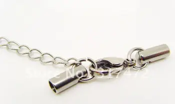 

Freeshipping!! 50pcs/lot 3mm Leather Cord Stainless steel clasp