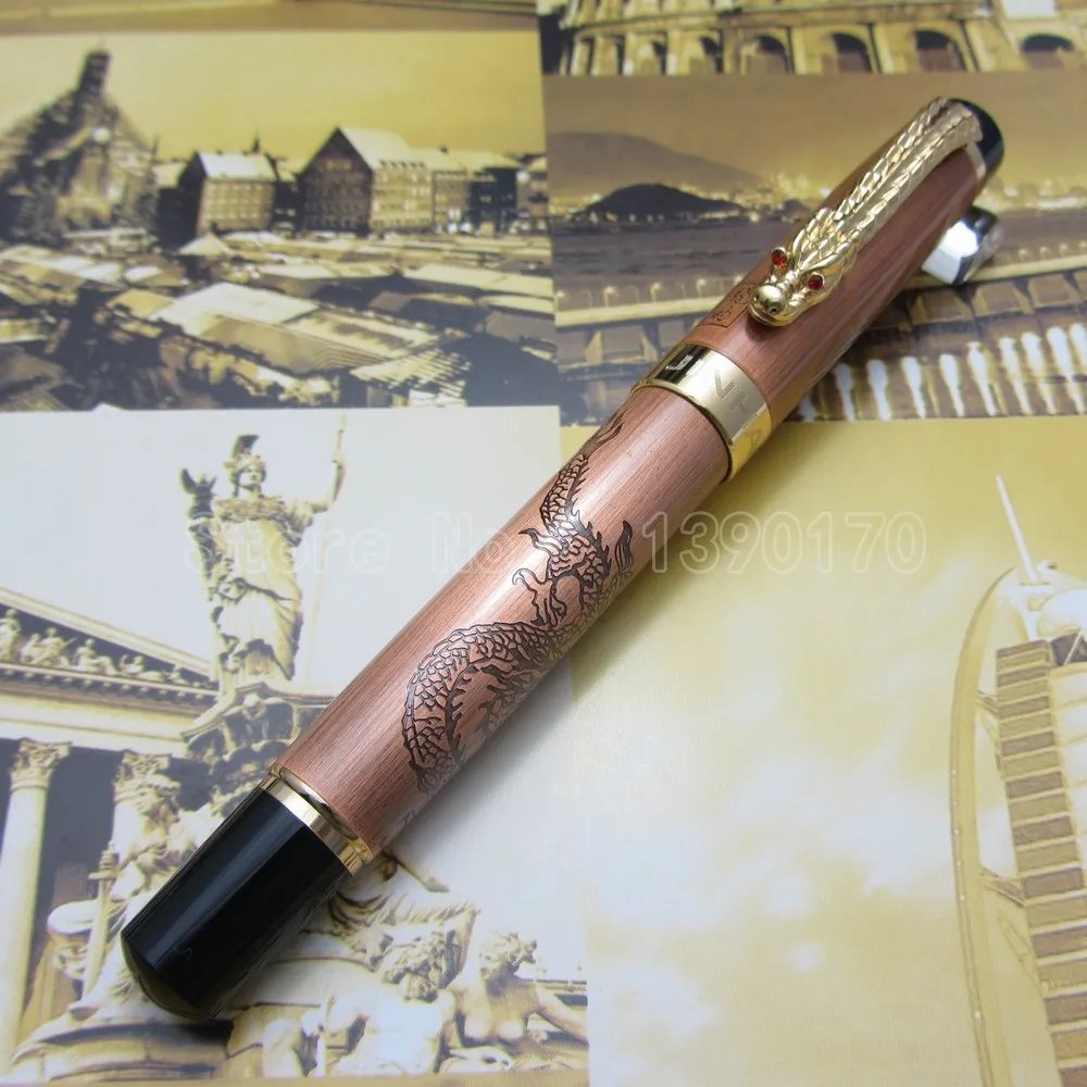 JINHAO K600 гравировка Дракон и клипса с драконом перьевая ручка металлическая подарочная ручка чернильная ручка