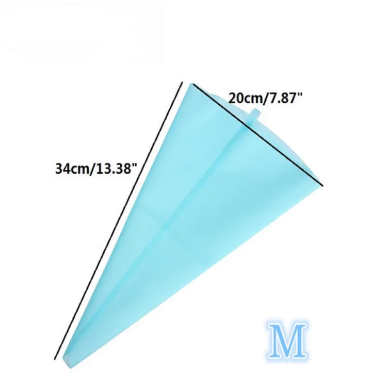 Четыре размера кондитерское оборудование силиконовые многоразовые глазурные насадки для украшения торта мешок крема инструменты для украшения торта инструменты для выпечки - Цвет: M