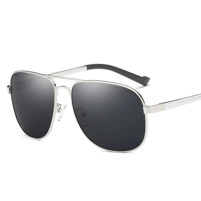 YSO мужские солнцезащитные очки винтажные Поляризованные UV400 сплав рамка HD TAC линзы солнечные очки мужские пилот аксессуары для мужчин 3006 - Цвет линз: Silver-Black
