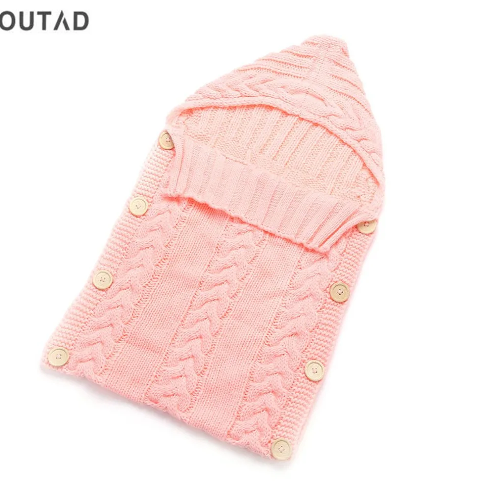 Лидер продаж! OUTAD простыня для новорождённого пеленать одеяло младенческой малышей Шерсть вязать одеяло Спальный мешок для сна накидка для