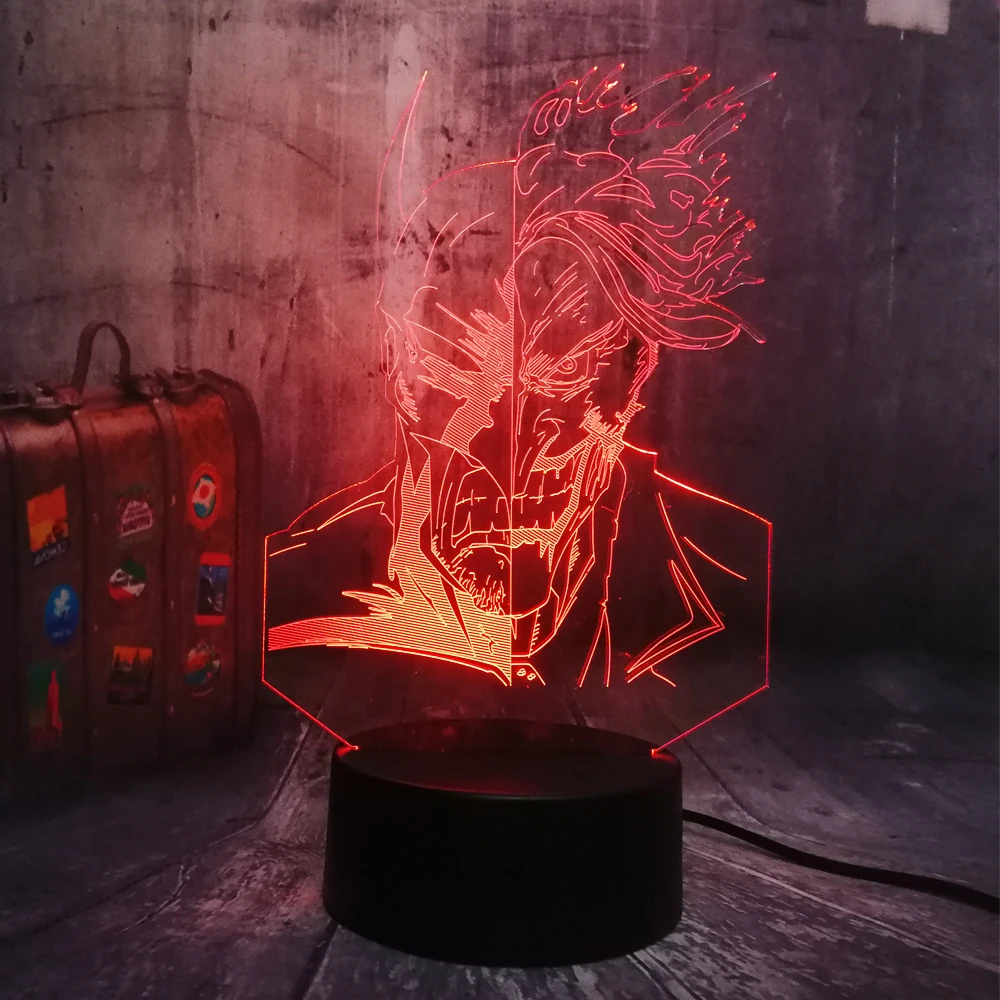 Лига Справедливости двусторонний Бэтмен клоун Джокер DC Hero 3D RGB светодиодный
