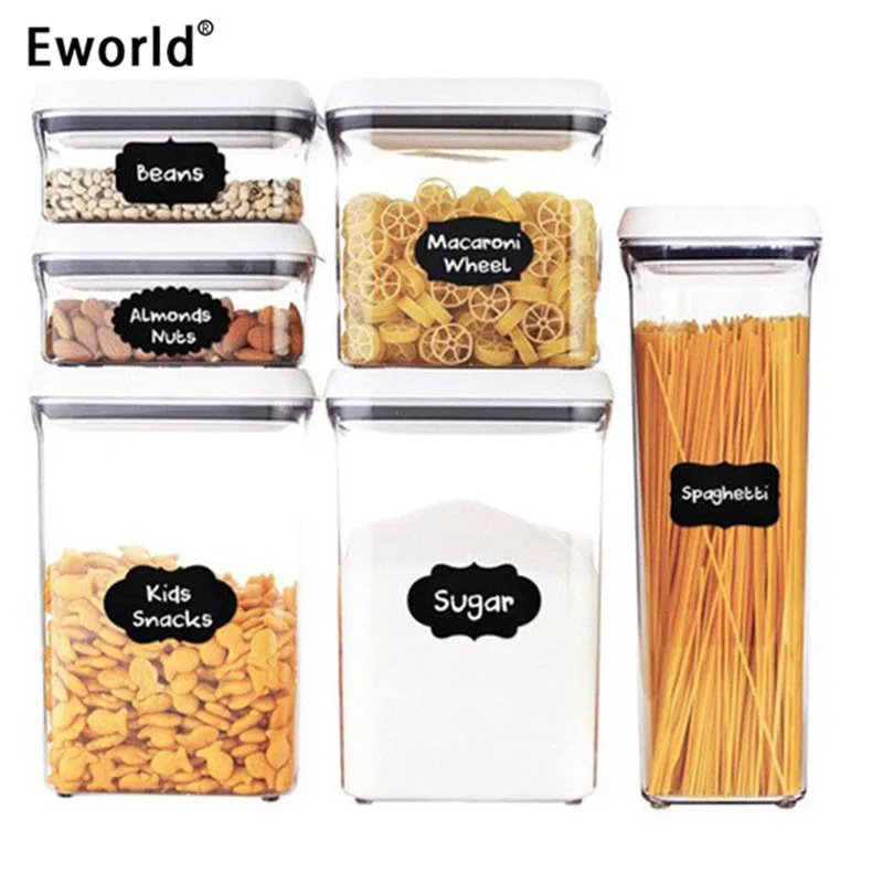 

Eworld Free Shipping 40PCS/ Set Home Kitchen Jars Blackboard Stickers Chalkboard Lables 20.5 * 23cm Useful For Kitchen Organizer
