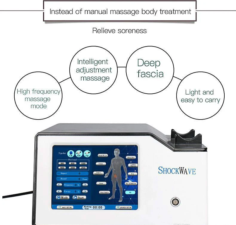 2019 портативное устройство для шоковой терапии для эрекции ED/Акустическая радиальная шоковая волновая терапия для похудения тела