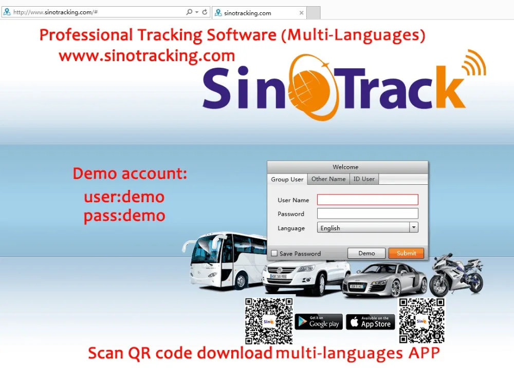 SinoTrack Professional real time online Car Truck GPS Tracker ST-908 with using free software www.sinotracking.com