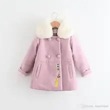 Sweet Girls Wool Blend Coats Fleece Collar Carton Pockets Fall Winter Outwears Multi Color Fashion Clothing