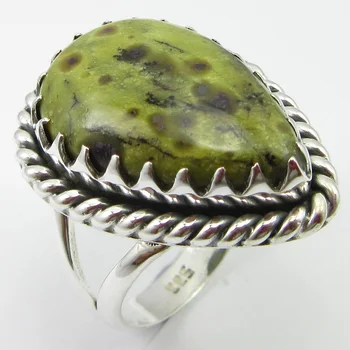 

Cabochon Mohave Stichtite Ring Sz 6.75 Modern Women Jewelry Unique Designed
