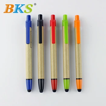 

Free Shipping China Wholesale Paper Touch Screen Stylus Pen Eco-Friendly Recycled Eco Ballpen 12Pcs/lot