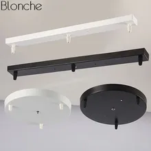 DIY основание потолочной лампы балдахин пластина Винтаж 3 отверстия люстры светильник фитинги круглый Прямоугольный светильник ing аксессуары черный белый
