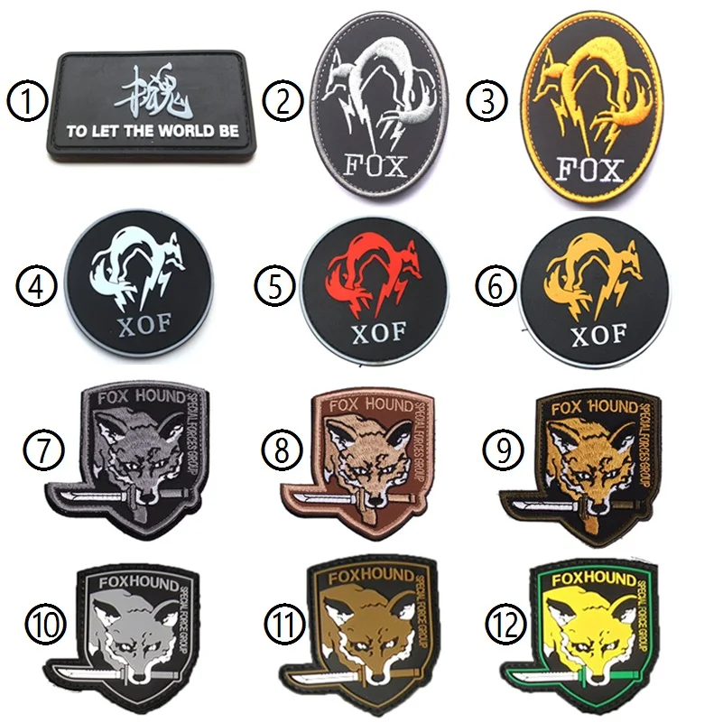 XOF Foxhound Negro Metal Gear Solid PVC Airsoft Patch