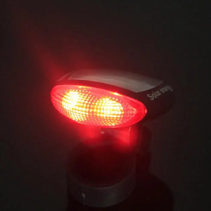 Clearance Solar LED Bicycle Light Safety Night Cycling Lights Rear Flashlight Bike Lamp Backlight Taillight EDF88 14