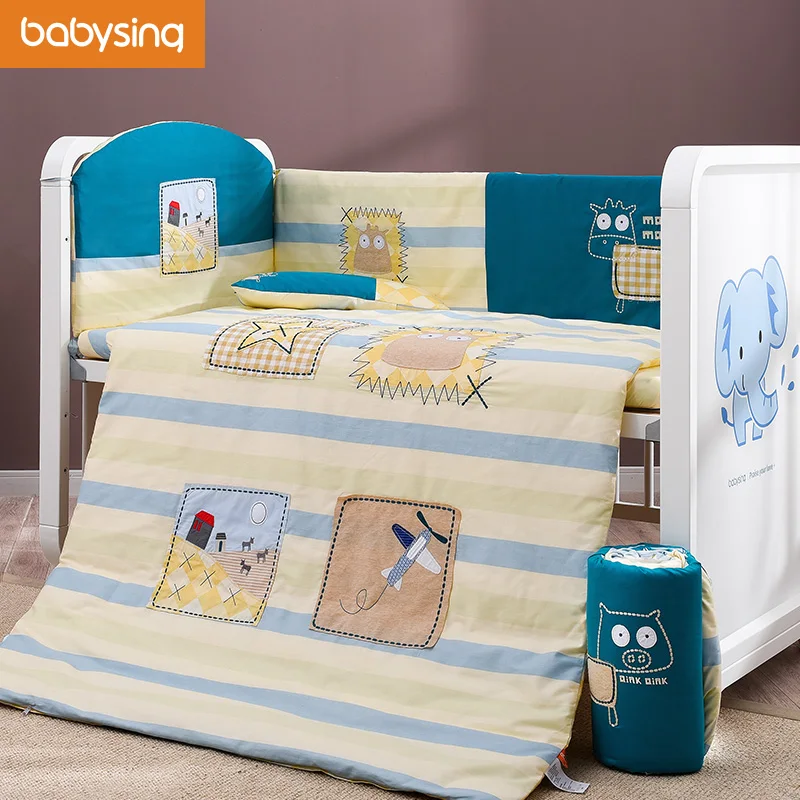 

Baby Bedding Set Cot Bumper Pad 3Pcs Crib Set Padded Bumper Nursing Beddings