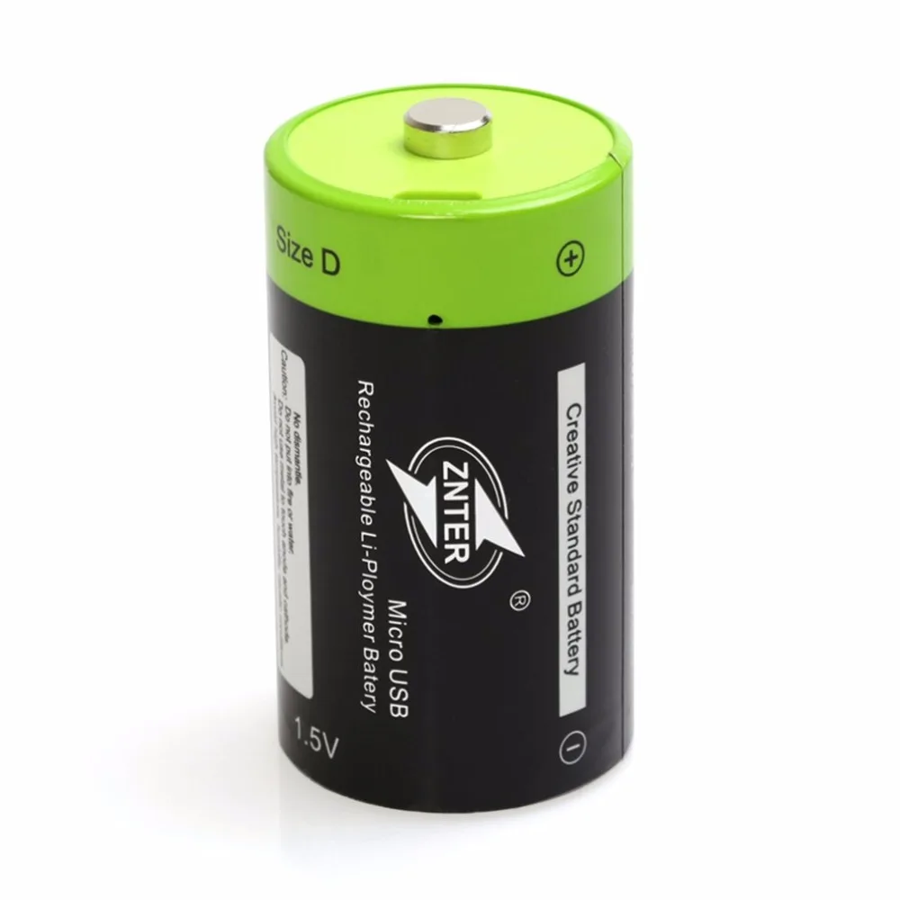 ZNTER 1 шт. 1,5 в 4000 мАч USB перезаряжаемая батарея D для камеры Дрон Аксессуары Многофункциональный литий-полимерный