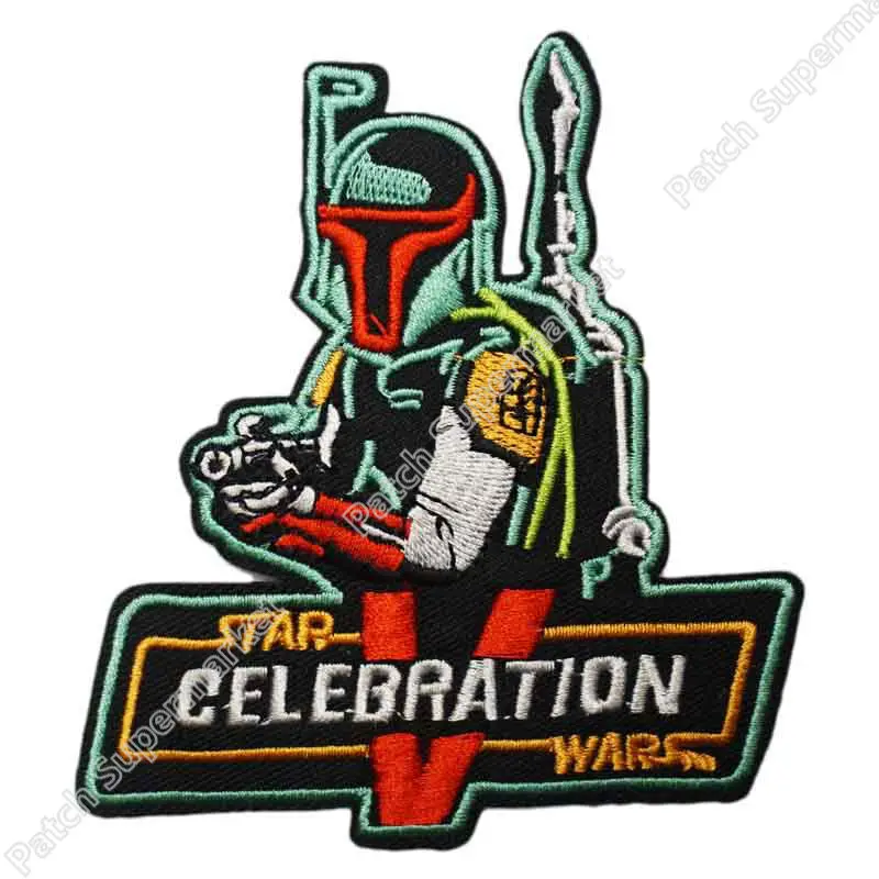 

4" Star Wars Celebration V Exclusive BOBA FETT TV Movie Embroidered IRON ON and SEW ON Cool Biker Vest Patch Military Badge