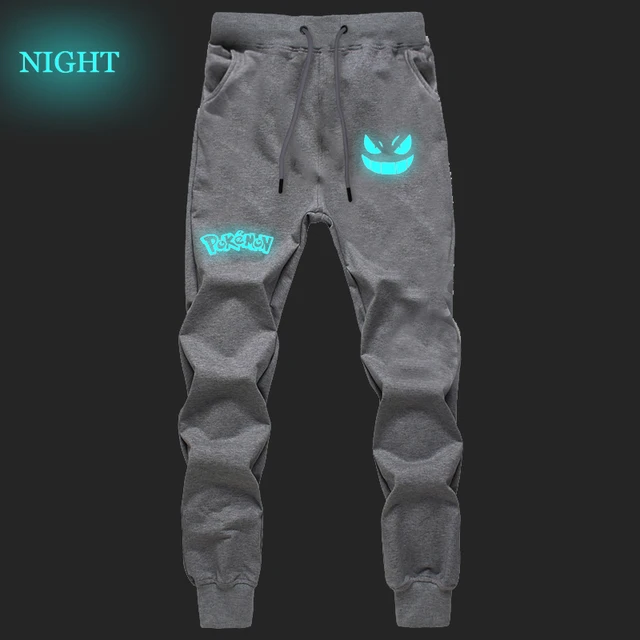 Pokemon Gengar Luminous Pants Autumn Winter Men Fitness Joggers Workout ...