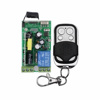 

AC 85V 110V 220V 230V 250V 1 CH Remote Control Switch System High Quality Wireless Lighting Receiver With 4 Button Transmitter