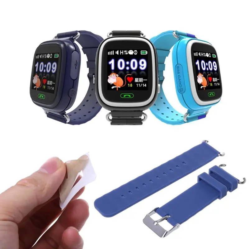 

Repair Kit Silicone Watchband Case Button Metal Screws DIY Replacement for Q90 GPS Child Smart Watch Phone Position