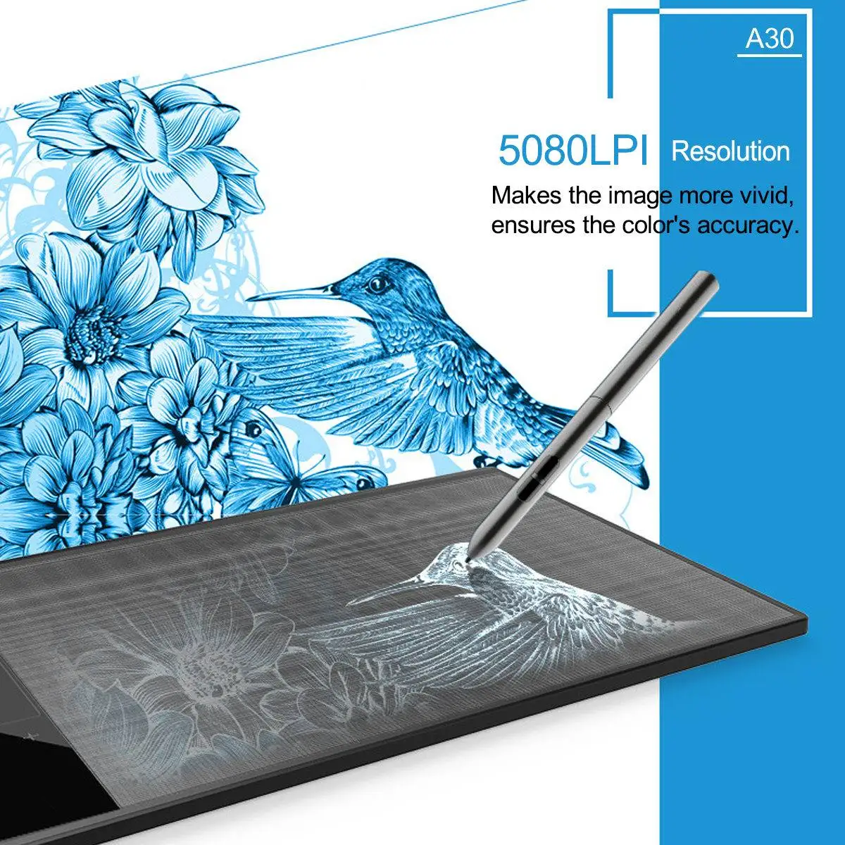 Графический планшет A30 для Illustrator 10x6 дюймов большая Активная область цифровой
