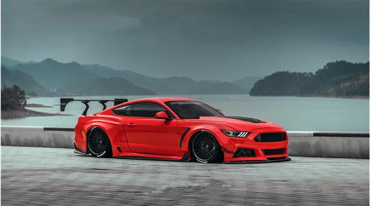 Углеродное волокно заднее крыло багажника спойлер для Ford Mustang стиль
