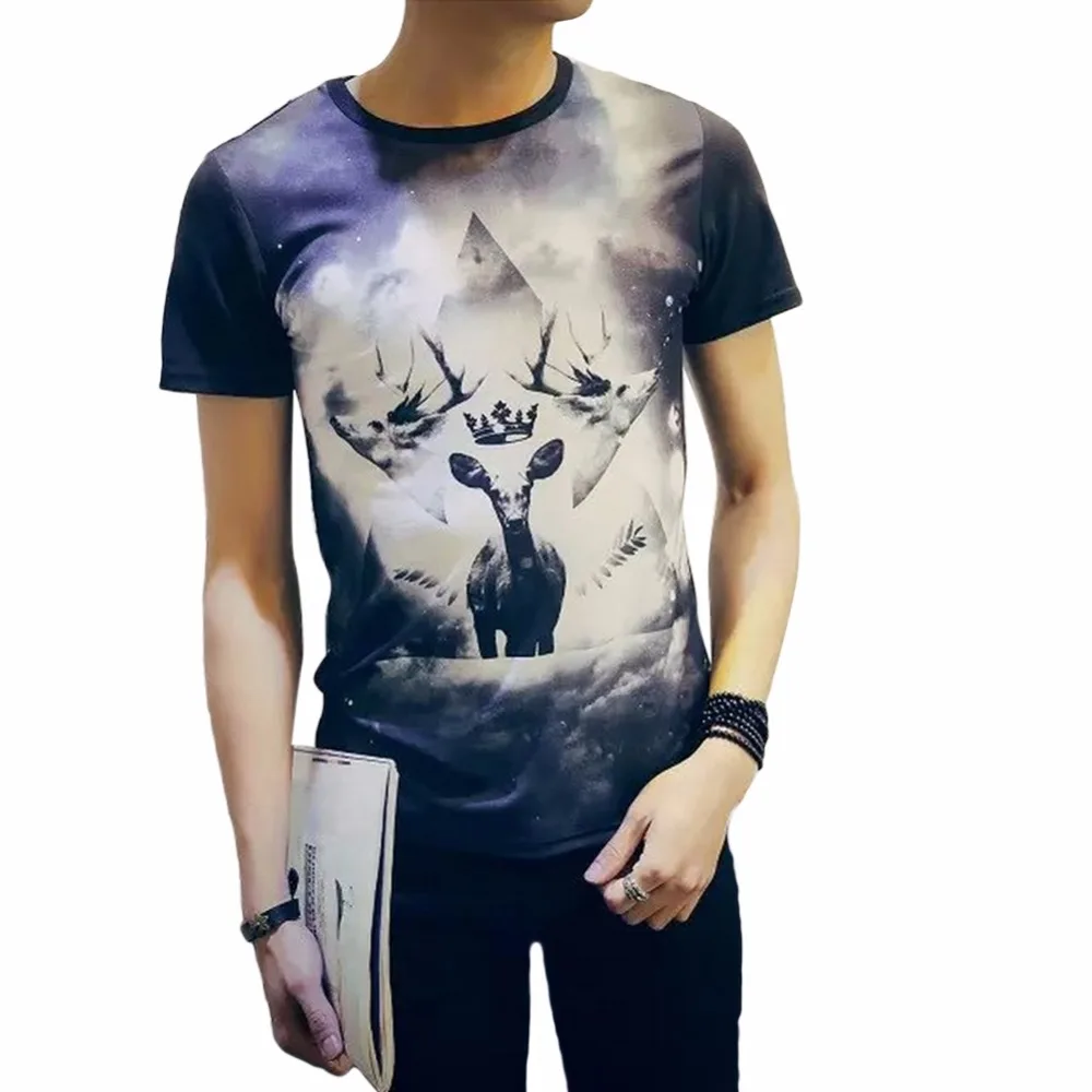 Brand New 2019 Summer Men Fashion Cool 3D T Shirt homme Casual Short Sleeve Skull Hip Hop Streetwear Tee camisetas Tops O1 | Мужская
