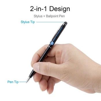 

2in1 Universal Capacitive Touch Screen Stylus Pen For Touch Screen Smartphones Or Tablet PC With Writing Ballpoint Pen 100PCS