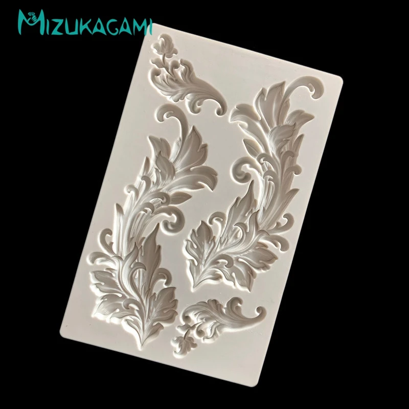 

Euro-style retro-relief vine petal lace texture sugar cake trim decorative chocolate Mould