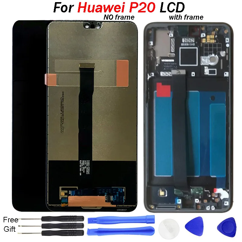 

For Huawei P20 LCD Display Touch Screen Digitizer Assembly EML L29 L22 L09 AL00 LCD With Frame Mobile phone LCD Replacement tool