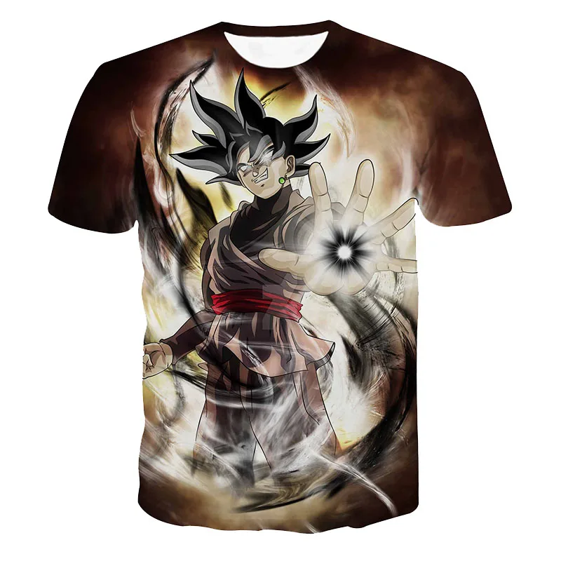 Dragon Ball Z мужские летние футболки с 3D принтом Супер Saiyan Kid Son Goku Black Zamasu Vegeta Jiren Dragon Ball футболка Топы футболки - Цвет: 6