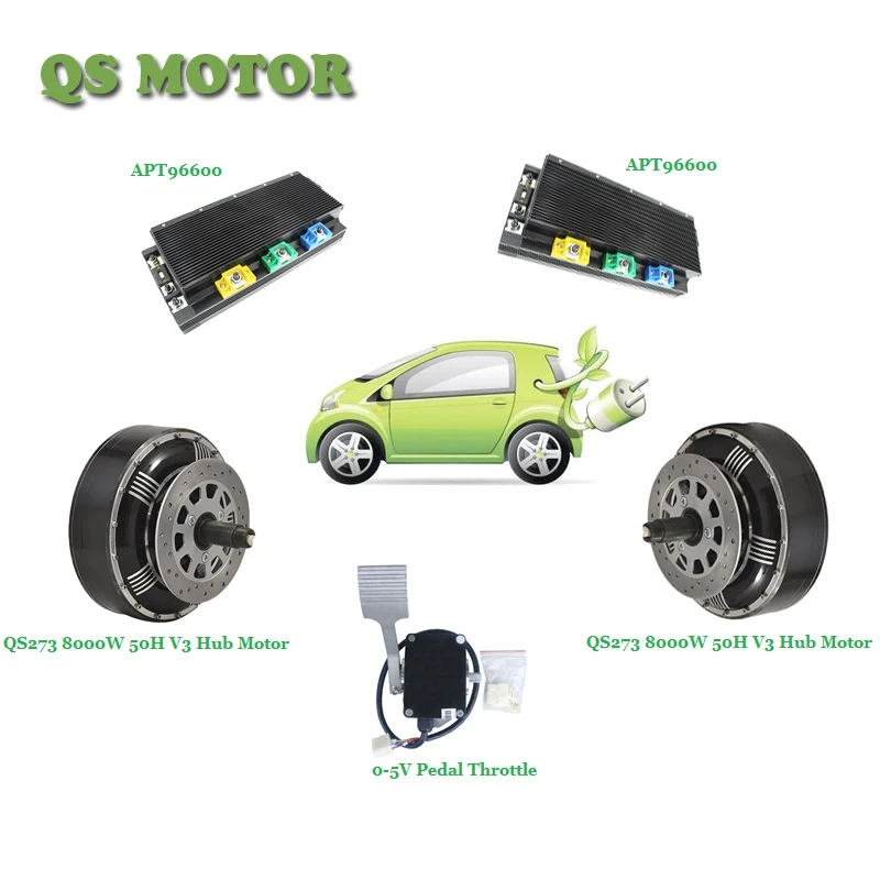 QSMOTOR 2WD 8000W 96V Kit Konversi Mobil Listrik KecilMotor AliExpress