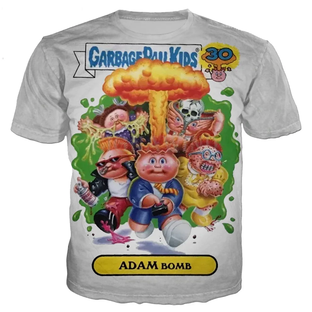 

New arrive Garbage Pail Kids series t shirt men women 3D printed novelty fashion tshirt hip hop streetwear casual summer top
