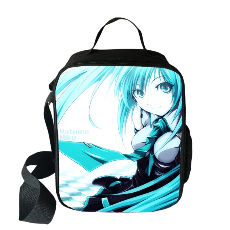 Мультяшные Hatsune Miku портативные термо сумки для обедов для детей многофункциональная пищевая сумка-холодильник для пикника переносная сумка-термос - Цвет: Hatsune Miku 2