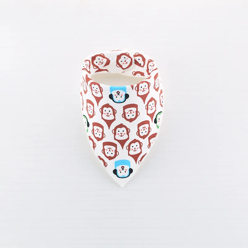 monkey Распродажа! хлопковый бандана, детский нагрудник для кормления, двухслойный нагрудник для маленьких мальчиков и девочек - Цвет: monkey
