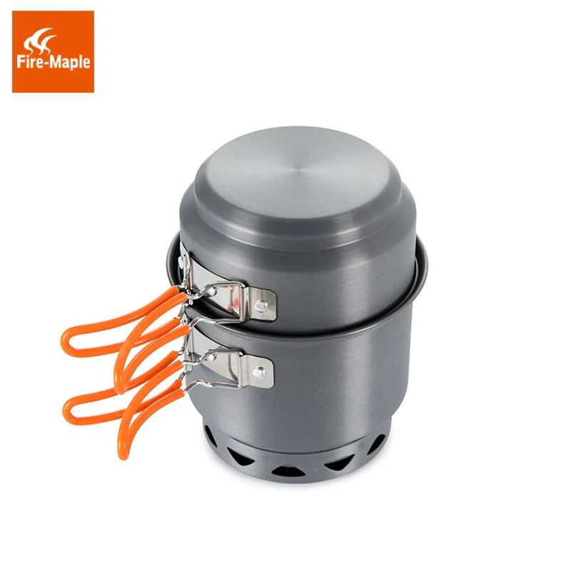 Fuego de arce 2-3 personas ollas de al aire libre que acampa plegable intercambiador de calor de cocina utensilios de cocina de aleación de aluminio de FMC-218 envío gratis