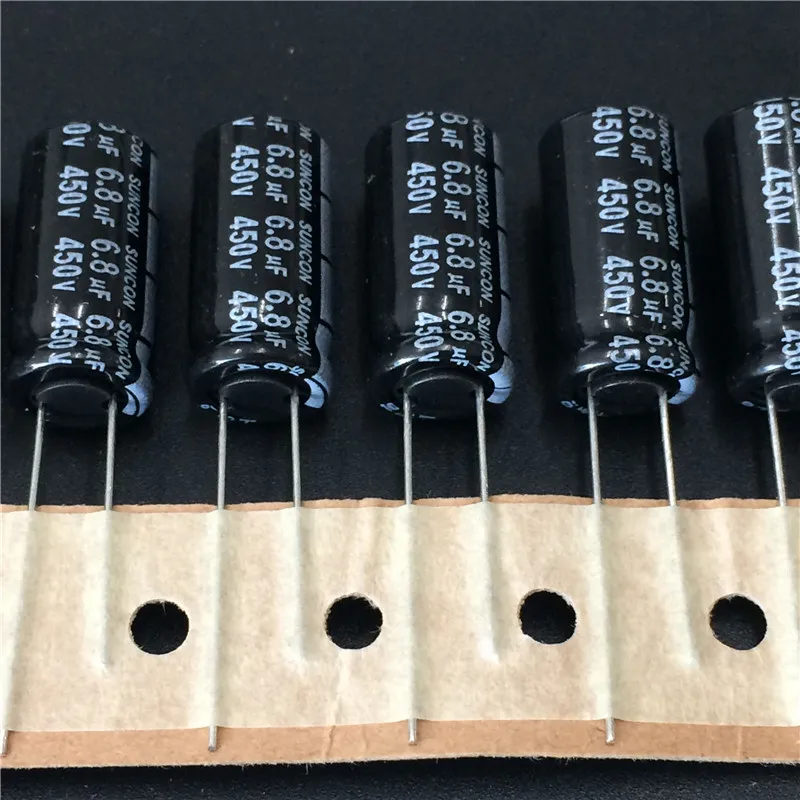 50 шт. 6 8 мкФ 450V SUNCON (SANYO) FH серии 10x20 мм 450V6. долгий срок службы высокая надежность