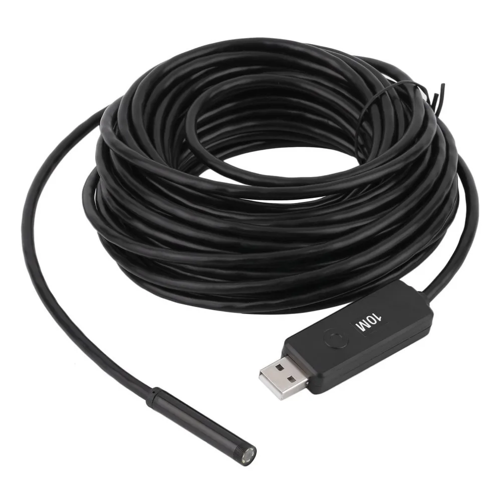 10m 15m Waterproof 6 LED USB Endoscope Inspection Tube Camera 7.0mm