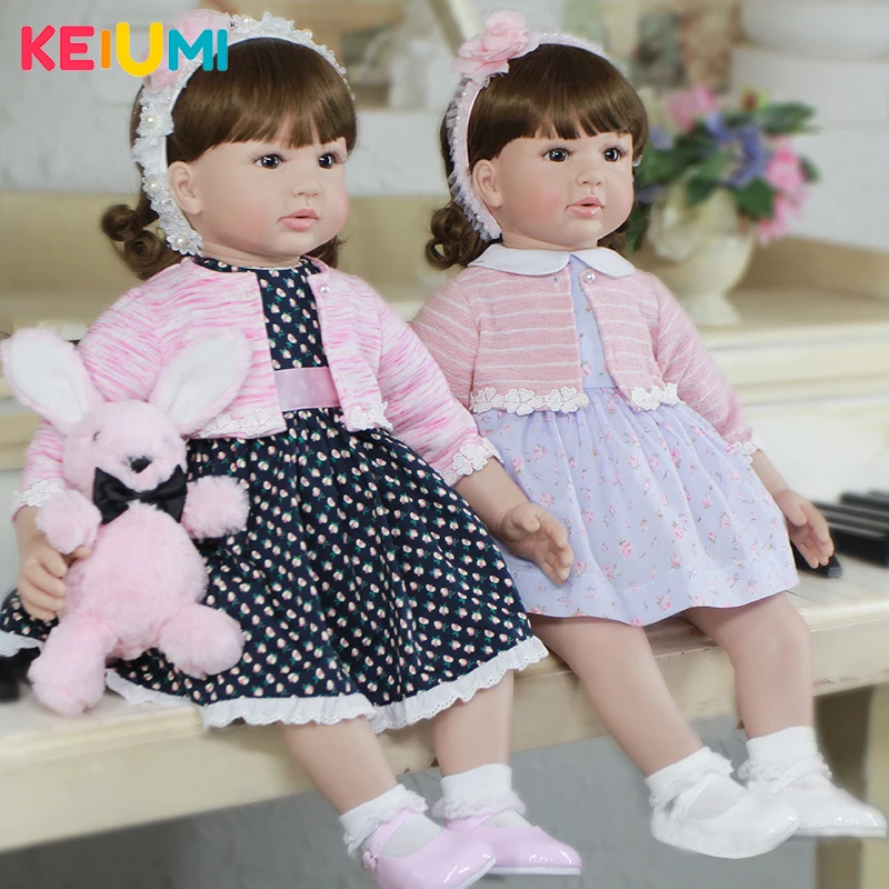 

KEIUMI Lifestyle 22 inch Silicone Doll Baby Reborn DIY Hairstyle Lifelike Princess Reborn Dolls Babies 55 cm Girl Birthday Gifts