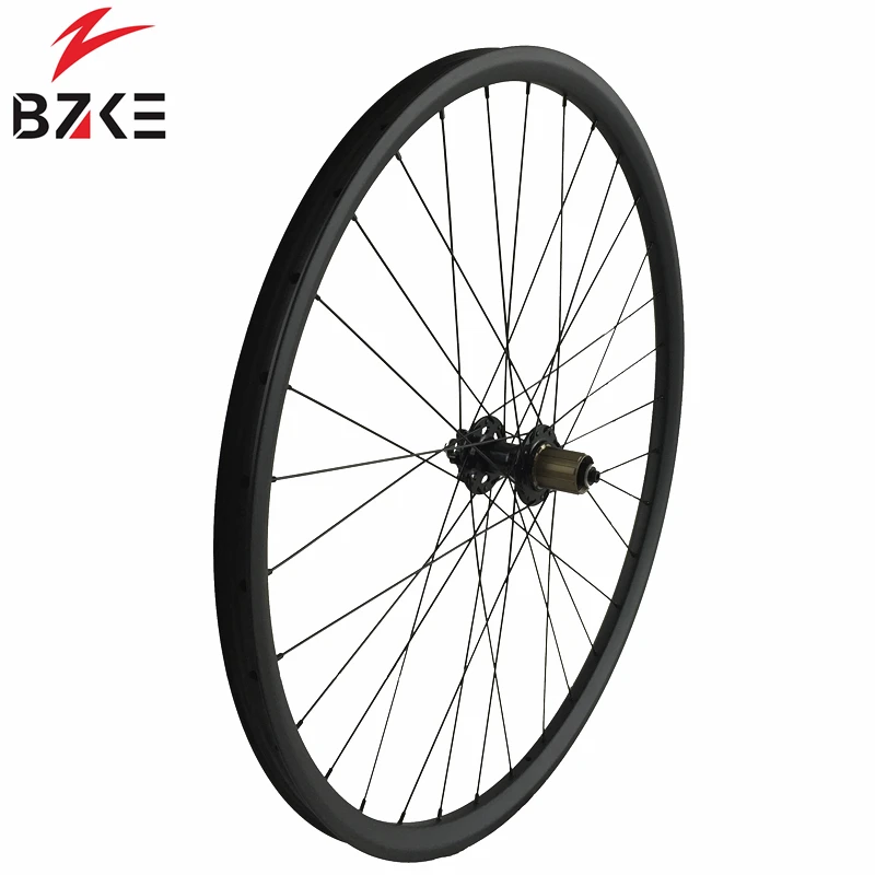 Best BZKE carbon fiber 29 mountain bike wheels 35mm width asymmetric carbon disc wheel135mm quick release tubeless 29er mtb wheelset 0