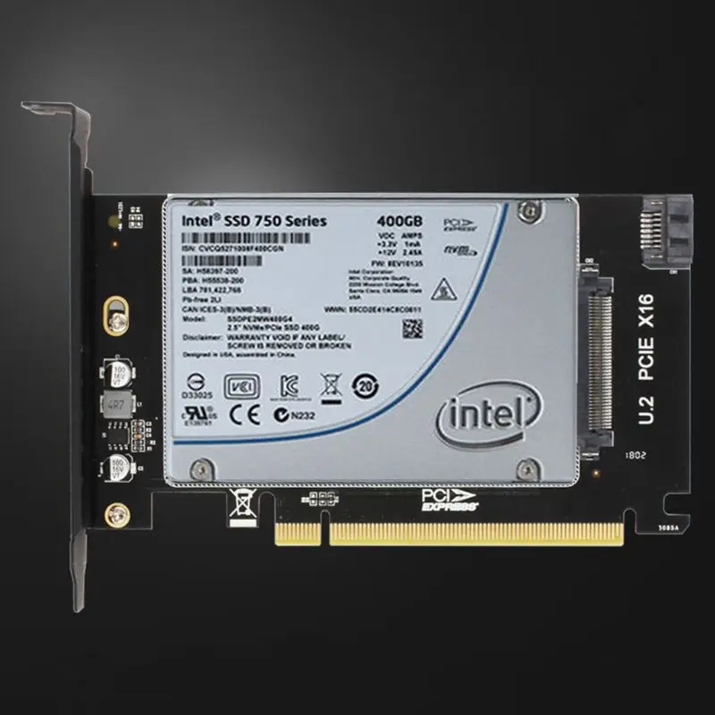 Переходная карта PCI-e 3 0 4X X16 для U.2 SFF-8639 адаптер NVMe диск PCIe SSD на U2 карты M.2 NGFF 2 5 'SSD