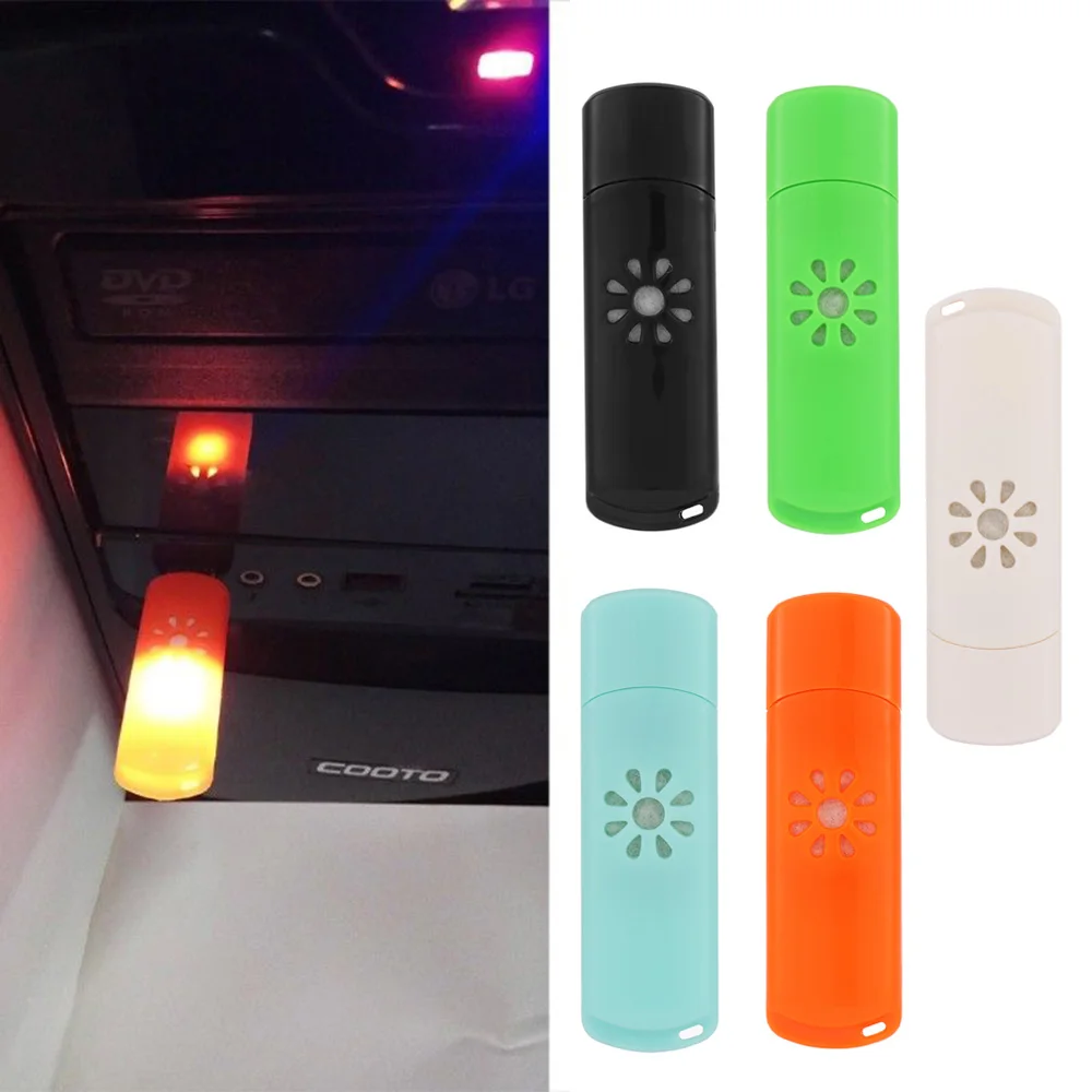 

Car Air Freshener USB LED Car Aromatherapy Diffuser without Essential Oil Auto Decoration Mini Aroma Essential Oil Humidifier